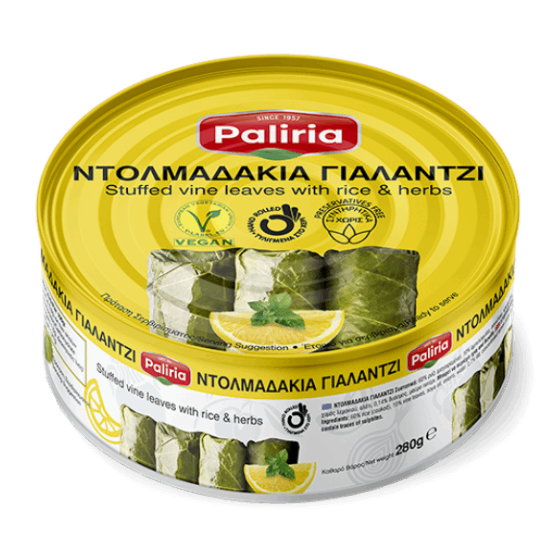 Ντολμαδάκια γιαλαντζί με ρύζι και μυρωδικά