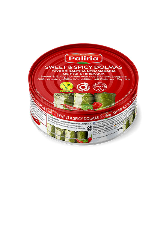 Süb-pikante Gefüllte Weinblätter mit Reis und Paprika