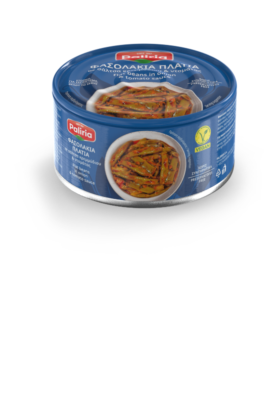 Flat beans in onion & tomato sauce