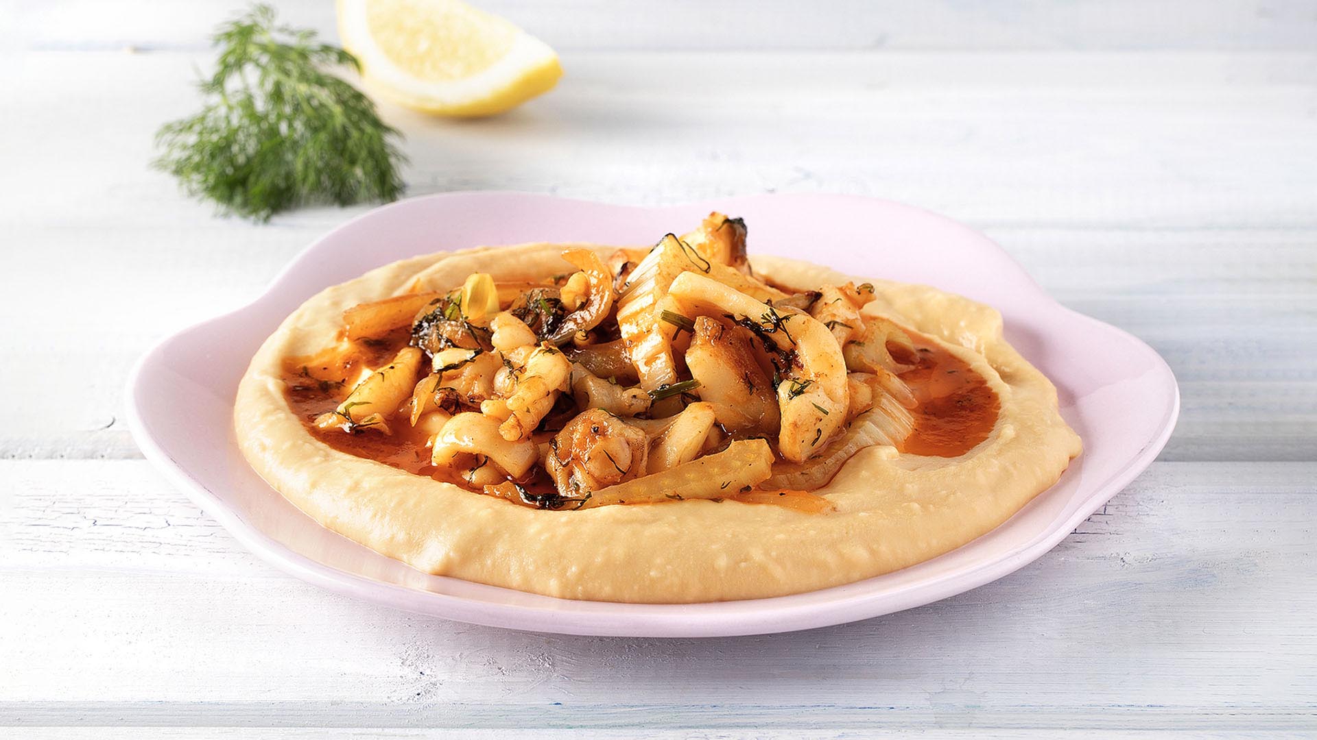 Fava Paliria mit Tintenfisch & Fenchel