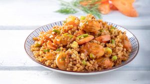 Riesenbohnen-Eintopf Paliria mit Bulgur & karamellisierten Karotten