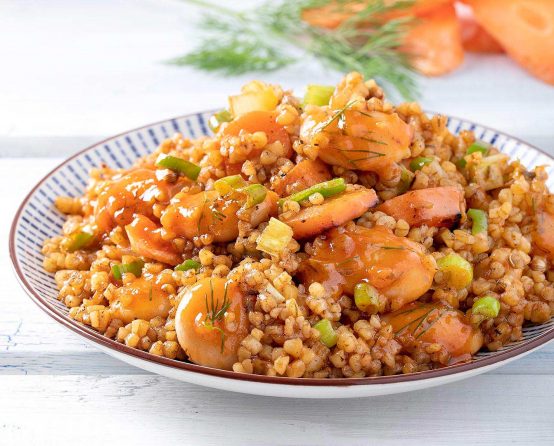 Γίγαντες γιαχνί Paliria με πλιγούρι & καραμελωμένα καρότα