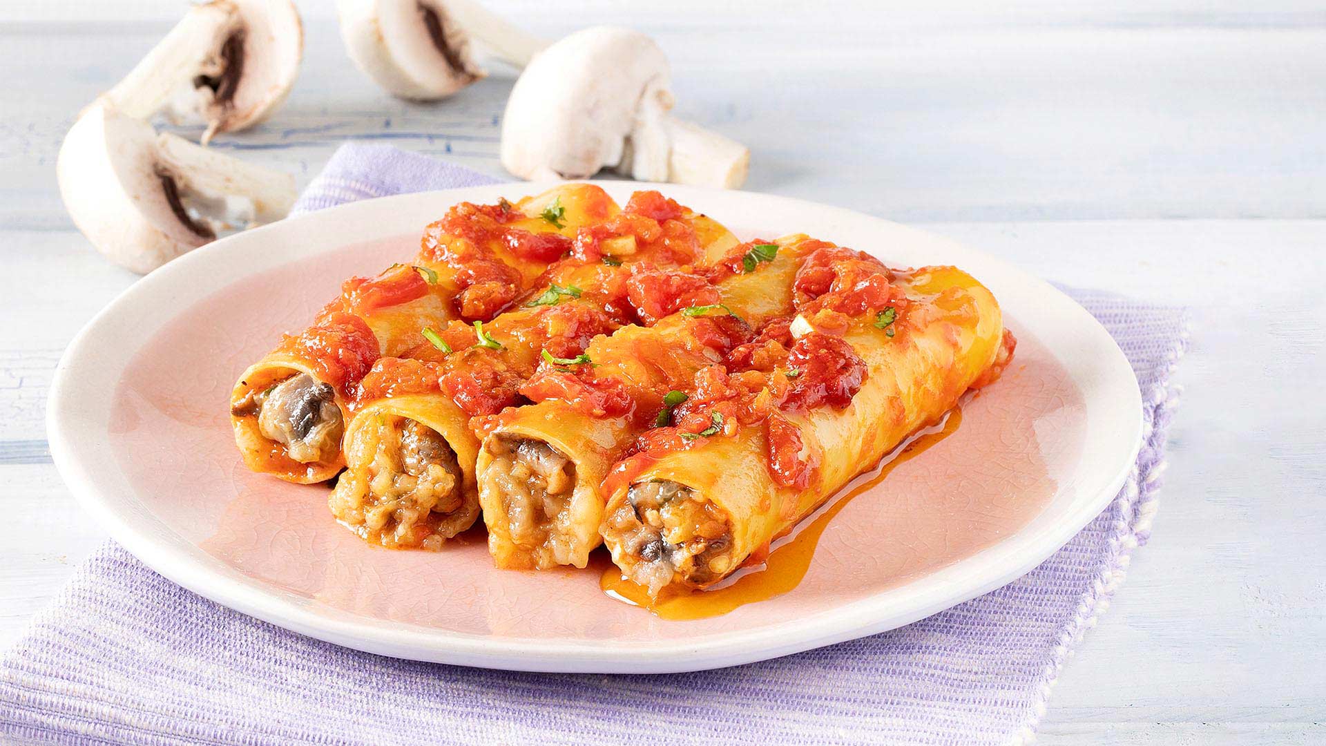 Cannelloni mit geröstetem Auberginenpüree Paliria