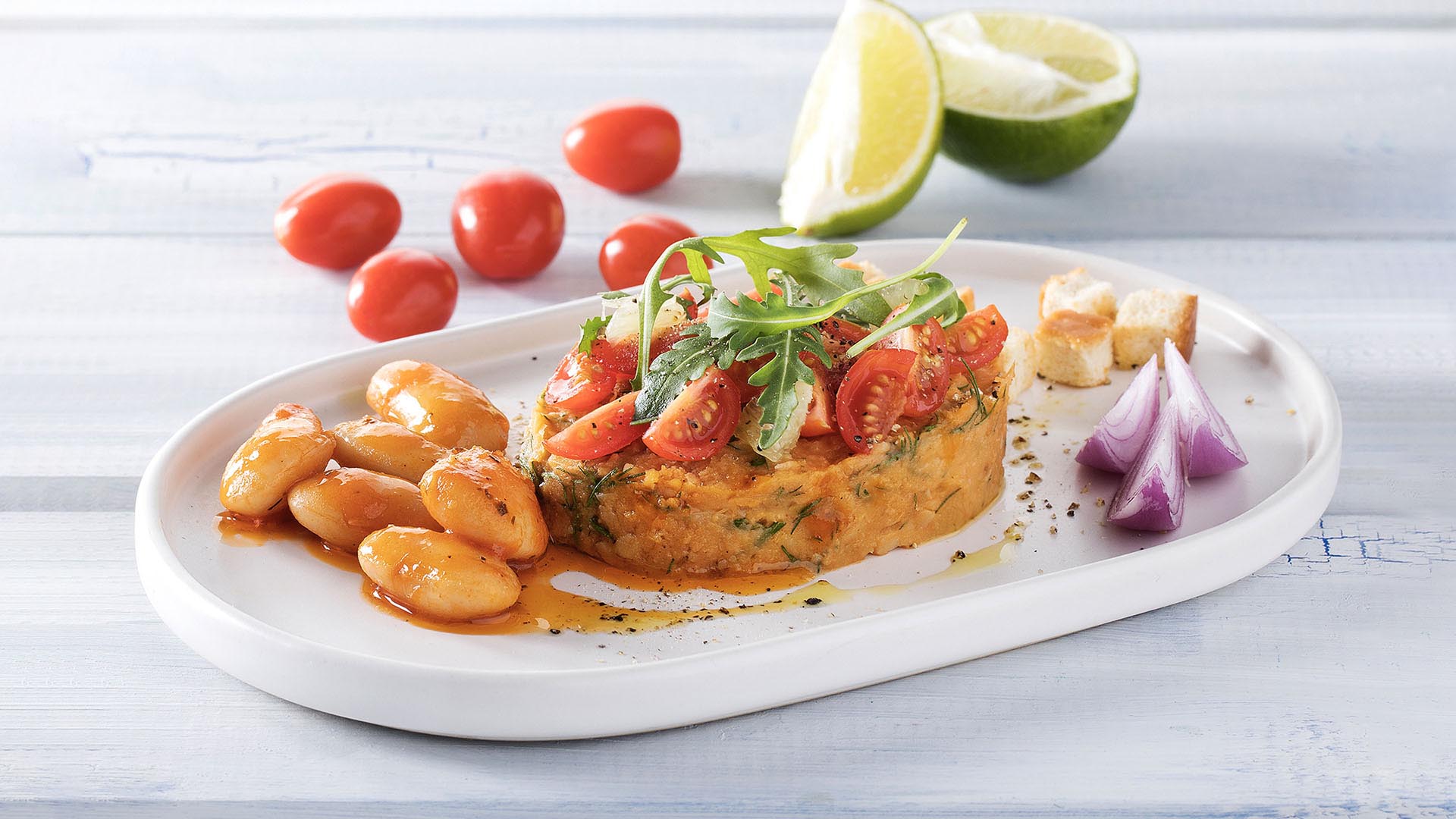 Γίγαντες Γιαχνί Paliria Κρέμα με Ντοματίνια & Μοσχολέμονο