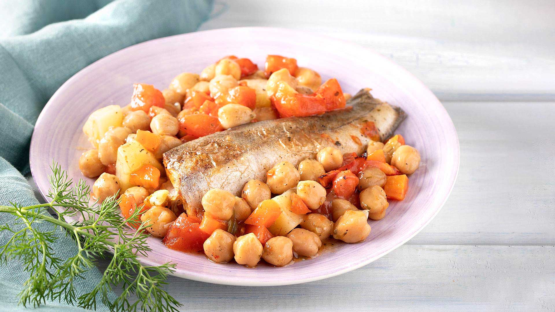 Kabeljau mit Kichererbsensuppe Paliria