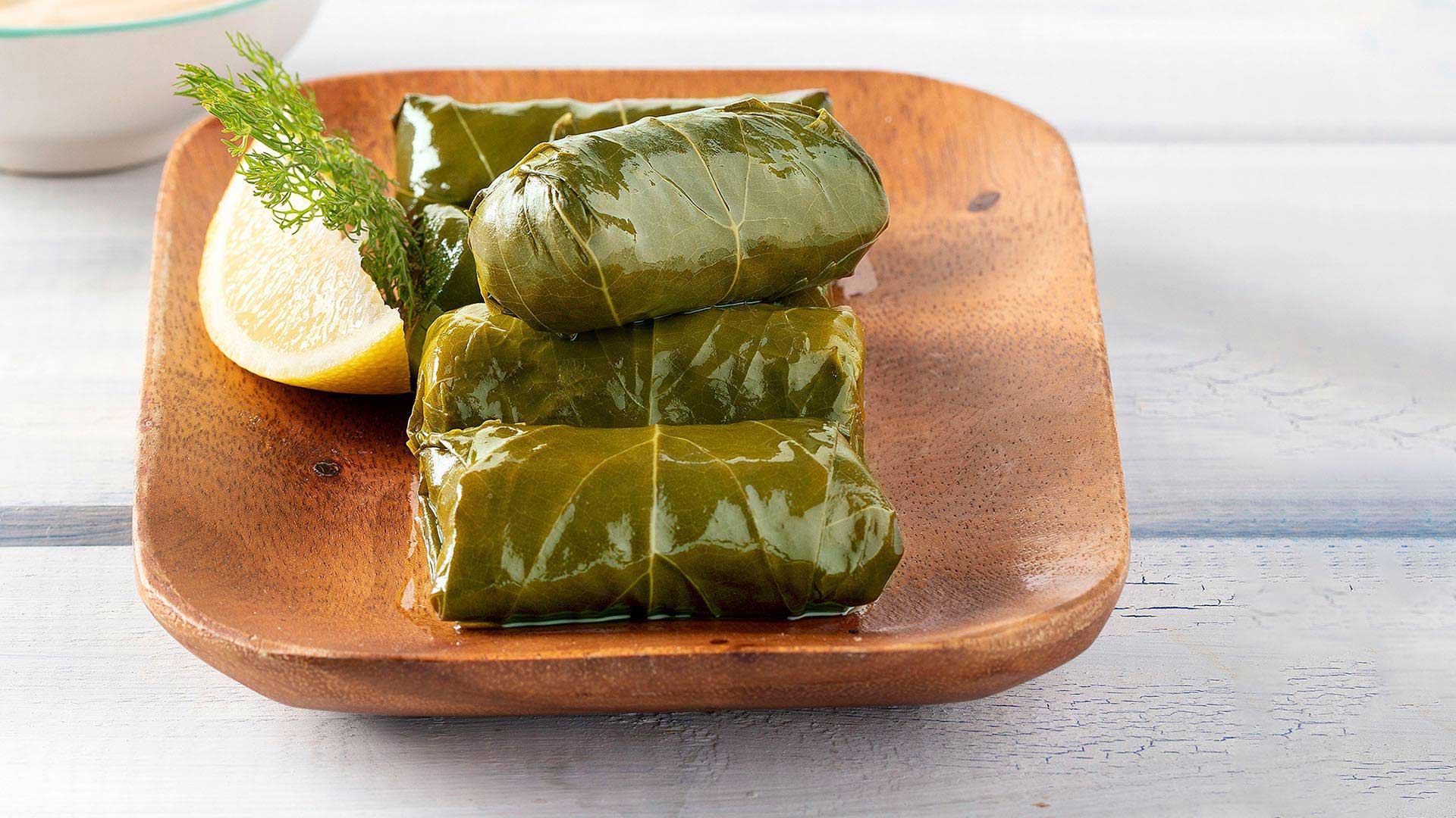 Paliria Dolmas with tahini dip