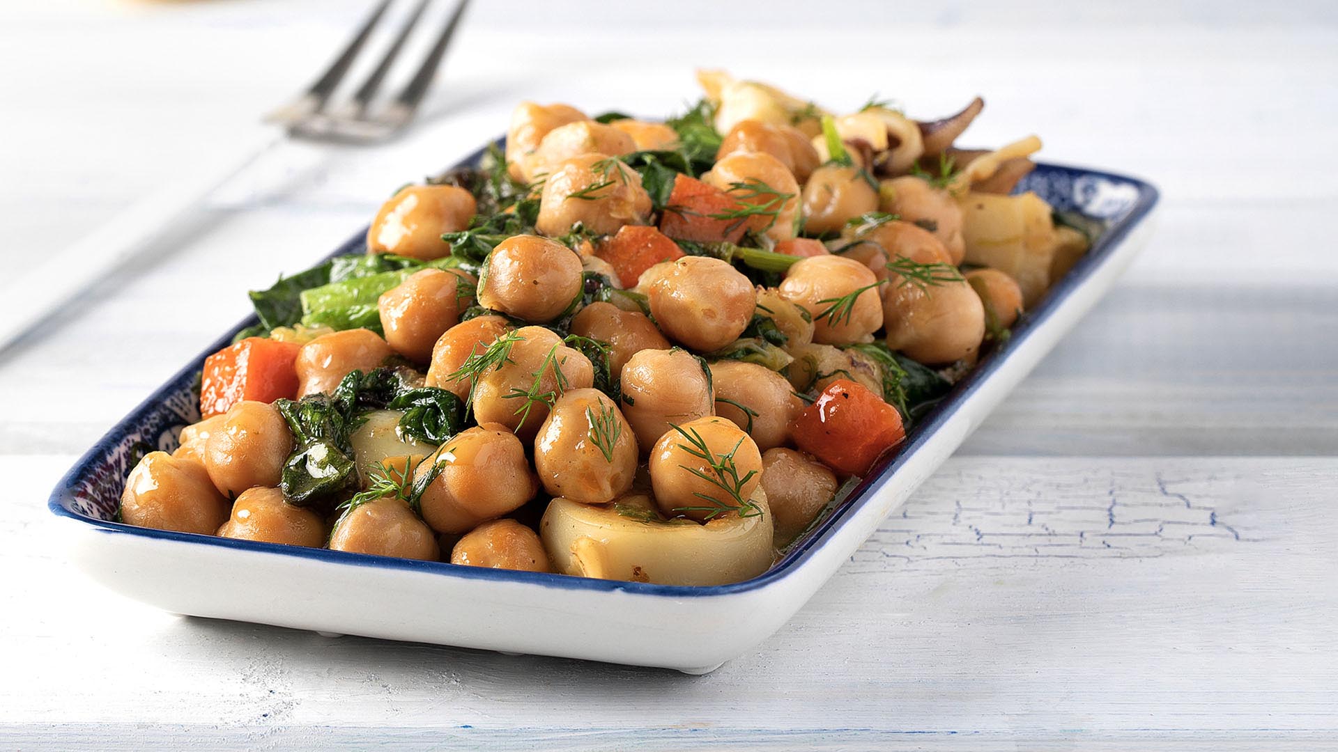 Cuttlefish fricassee with Paliria Chickpeas