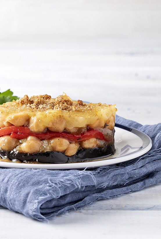 Moussaka aus Kichererbsensuppe Paliria