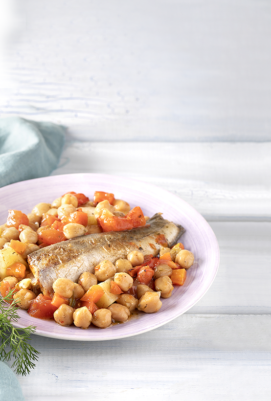 Kabeljau mit Kichererbsensuppe Paliria