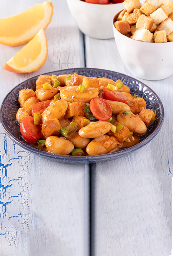 Γίγαντες γιαχνί Paliria με ντοματίνια & σάλτσα πορτοκαλιού