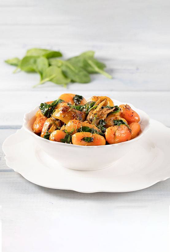 Paliria Baked Giant beans with cuttlefish & spinach