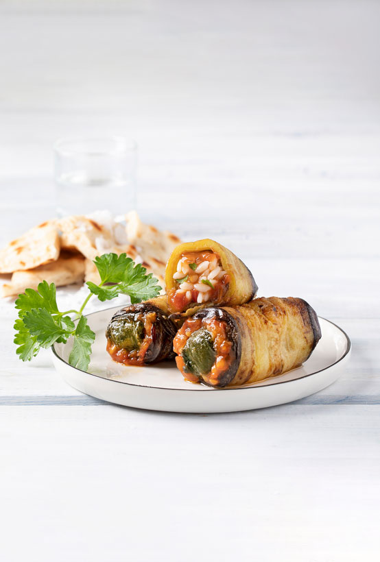 Paliria sweet & spicy dolmas wrapped in eggplants