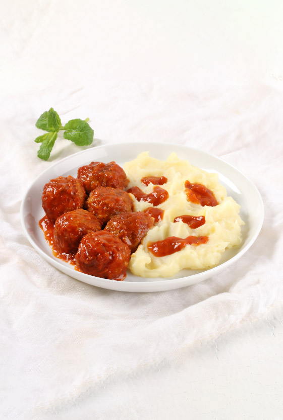 Κεφτεδάκια με πουρέ πατάτας