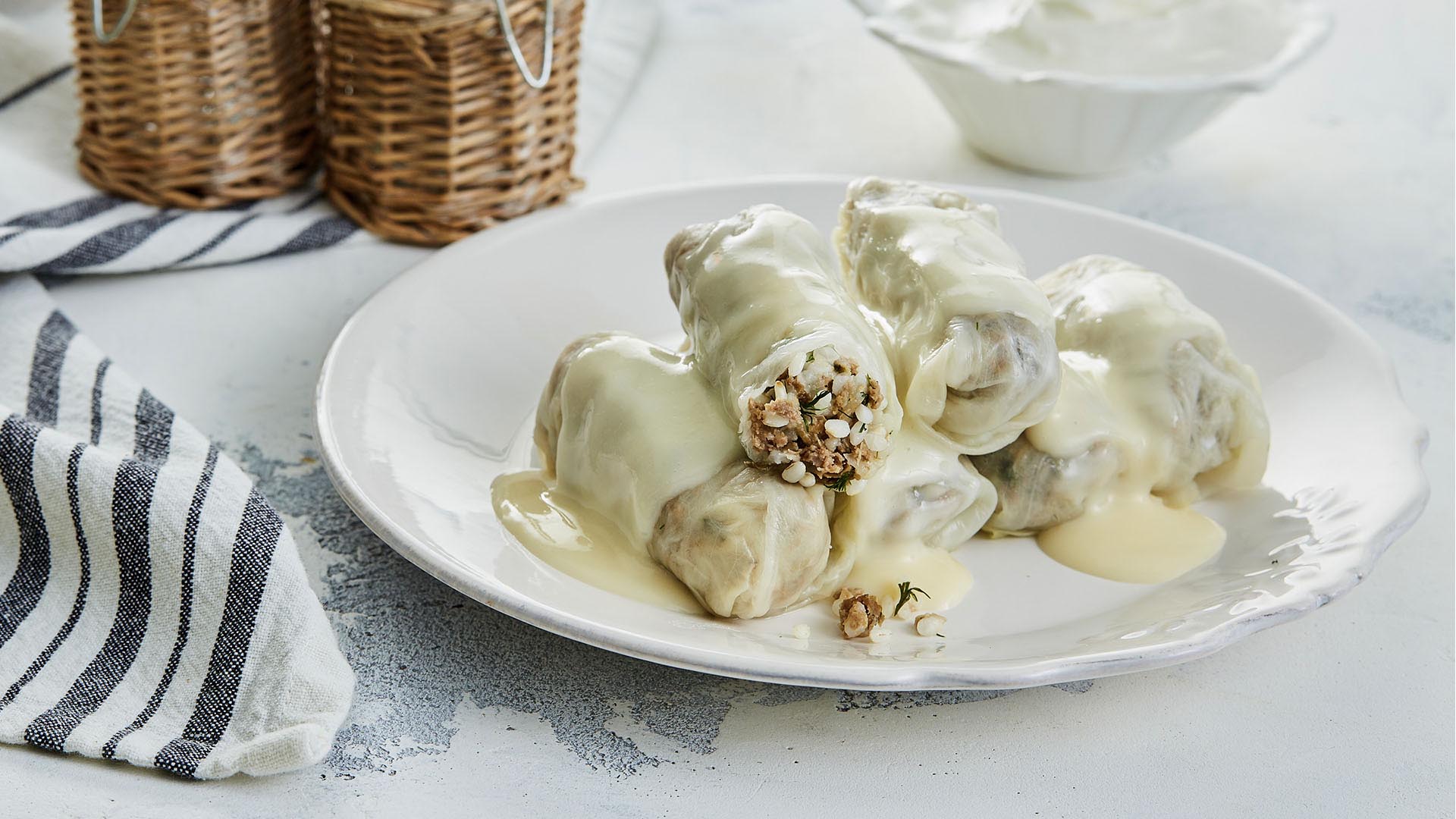 Cabbage Dolmas with minced meat