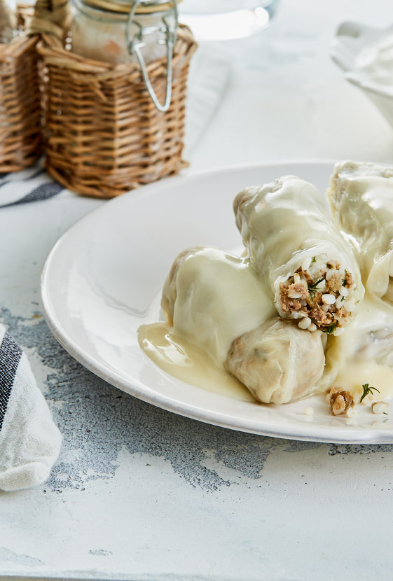 Cabbage Dolmas with minced meat