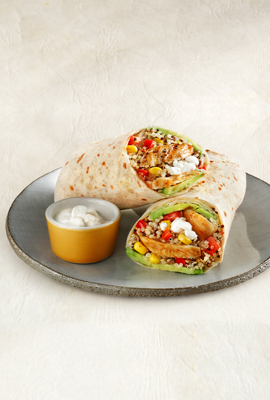 Wrap με κινόα Paliria, κοτόπουλο, cottage cheese & αβοκάντο