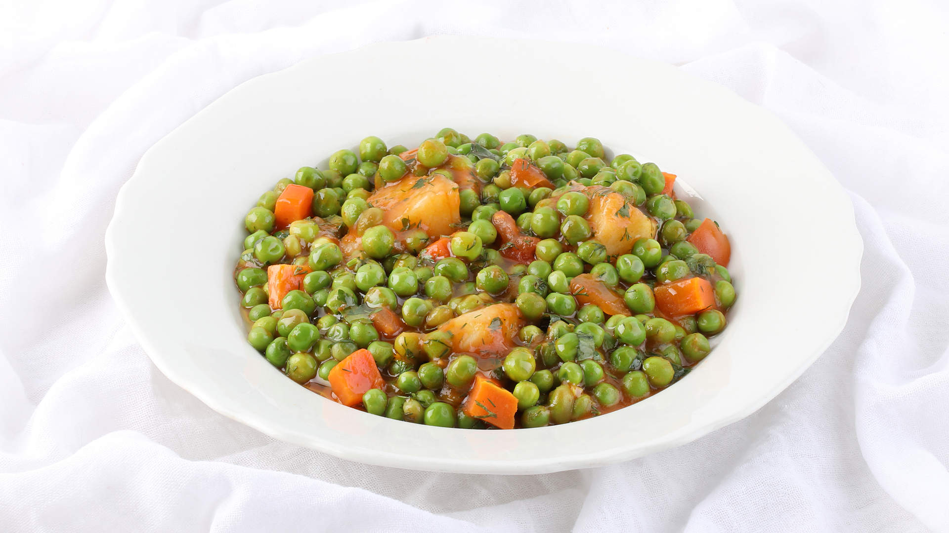 Erbsen mit Kartoffeln