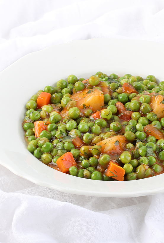 Erbsen mit Kartoffeln