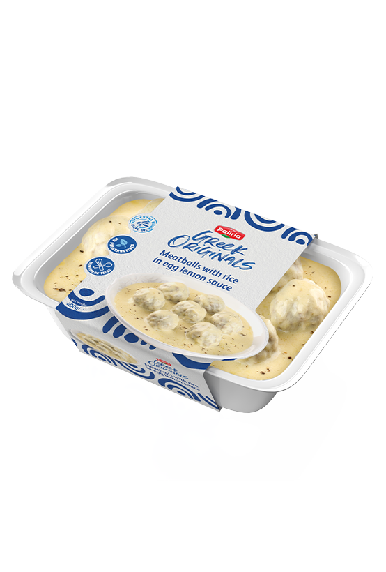 Meatballs with rice in egg-lemon sauce