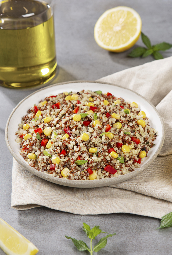 Tri-color Quinoa with corn & orange dressing