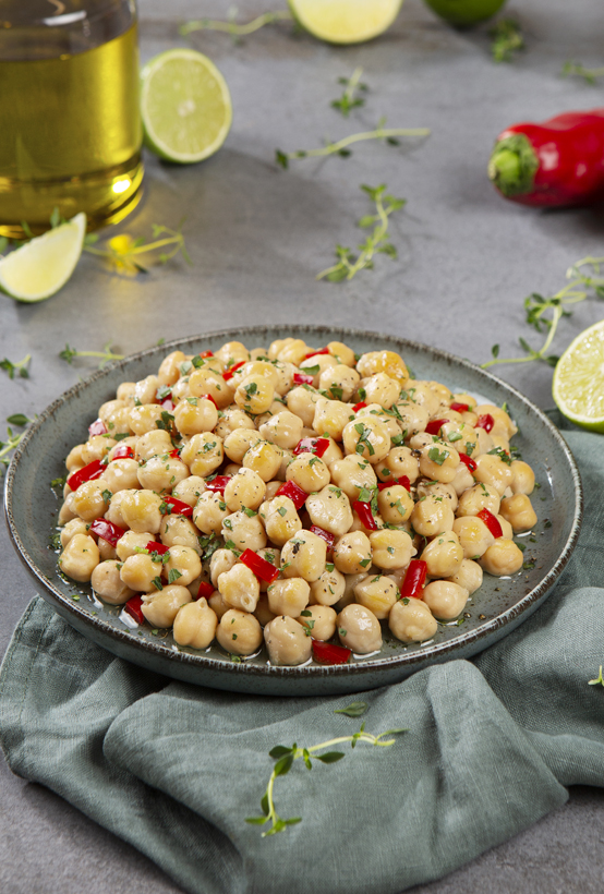 Chickpeas with cumin & lemon dressing