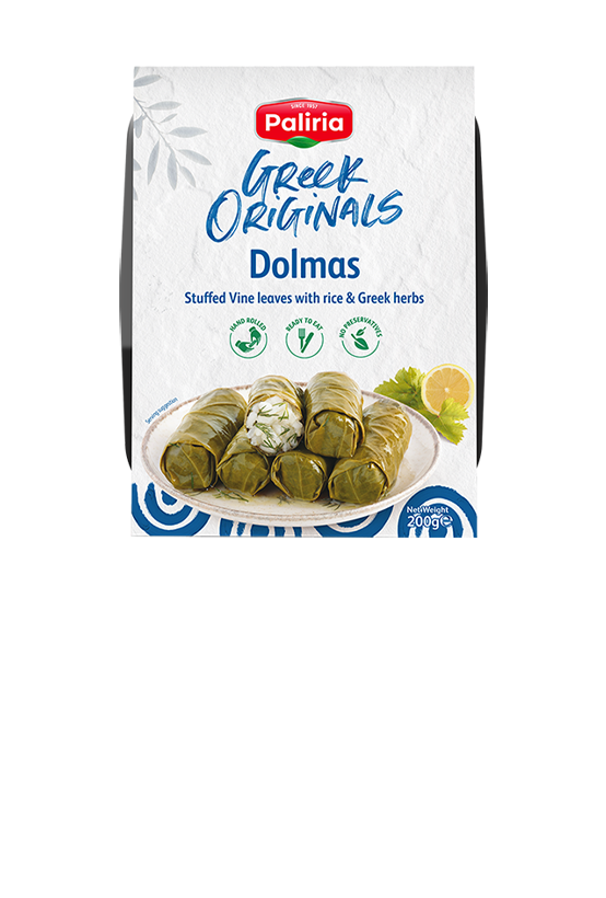 Stuffed Vine leaves with rice & herbs in a plate