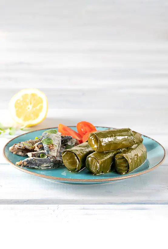 Dolmadakia Paliria mit Sardinen