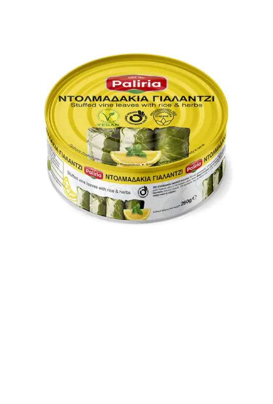 Dolmas, stuffed vine leaves with rice & herbs  