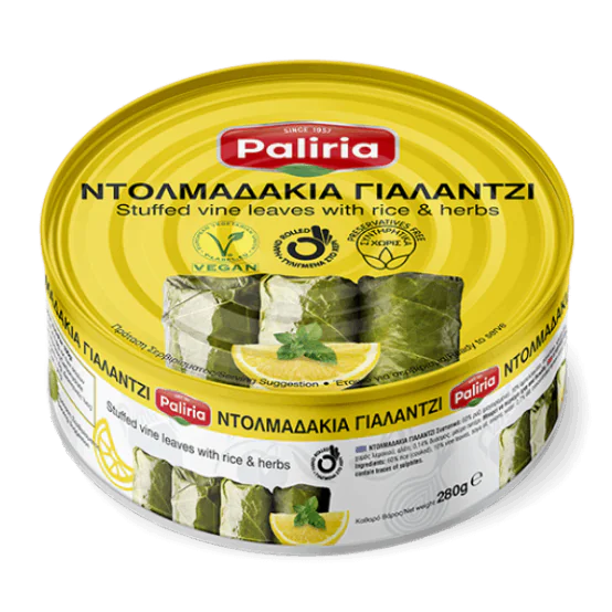 Ντολμαδάκια γιαλαντζί με ρύζι και μυρωδικά