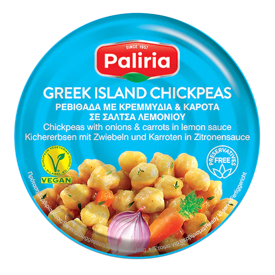 Ρεβιθάδα με κρεμμύδια & καρότα σε σάλτσα λεμονιού