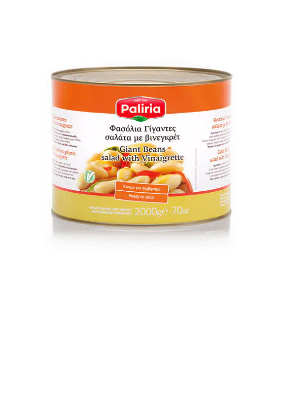 Giant beans salad in vinaigrette sauce for professionals