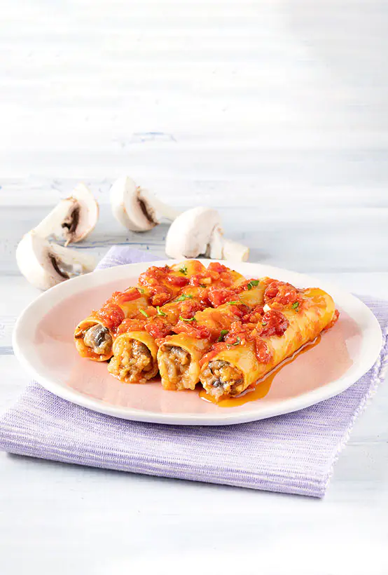 Cannelloni mit geröstetem Auberginenpüree Paliria