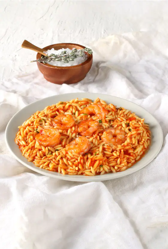 Κριθαρότο με γαρίδες