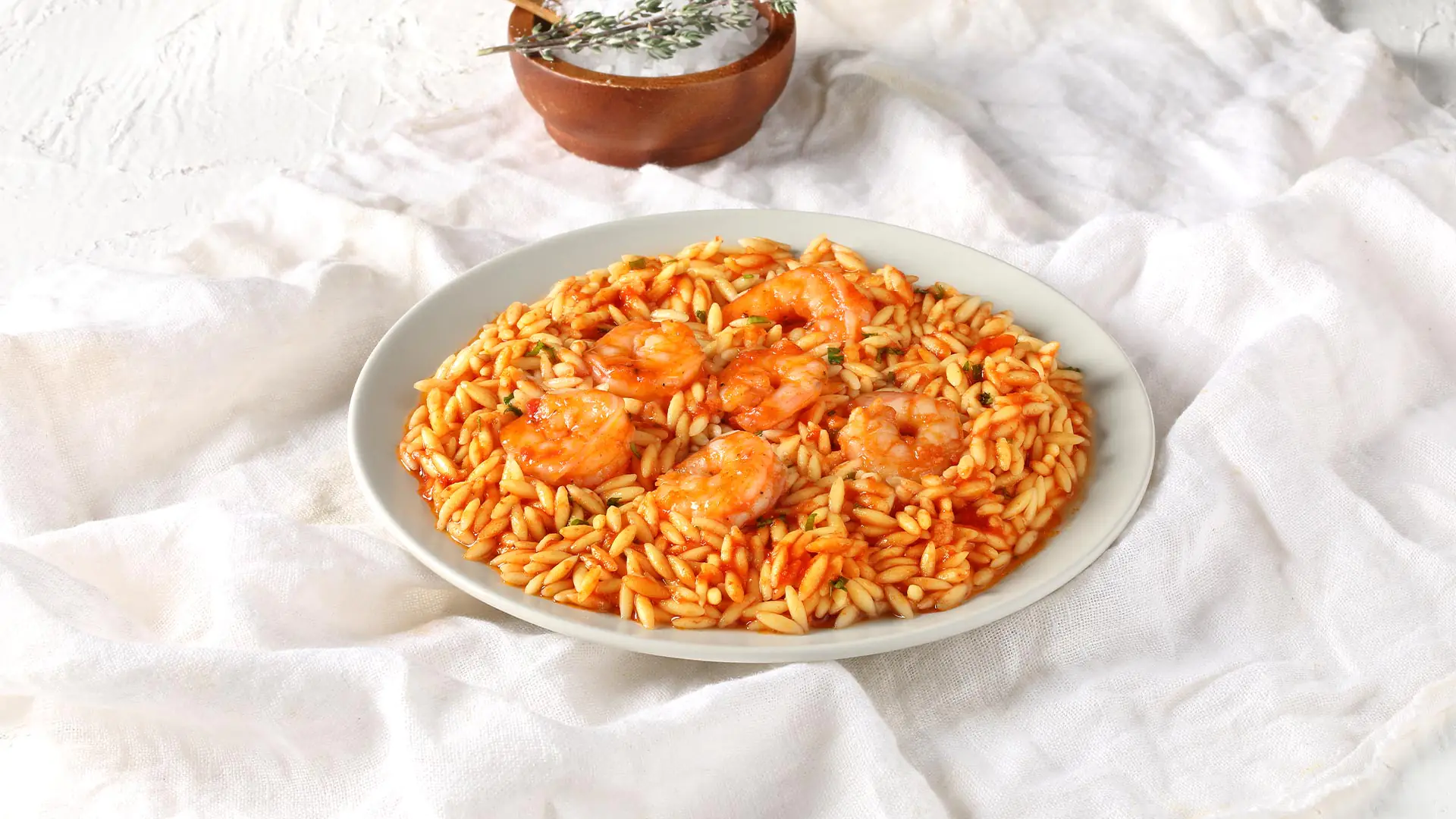 Κριθαρότο με γαρίδες