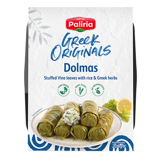 Stuffed Vine leaves with rice & herbs in a plate