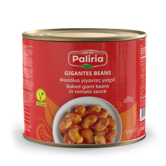 Baked giant beans in tomato sauce for professionals